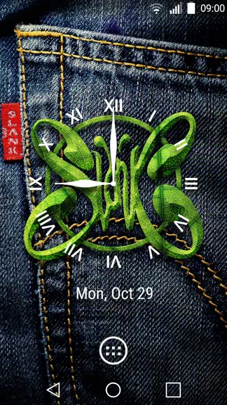 Slank Clock Widget屏幕截圖0