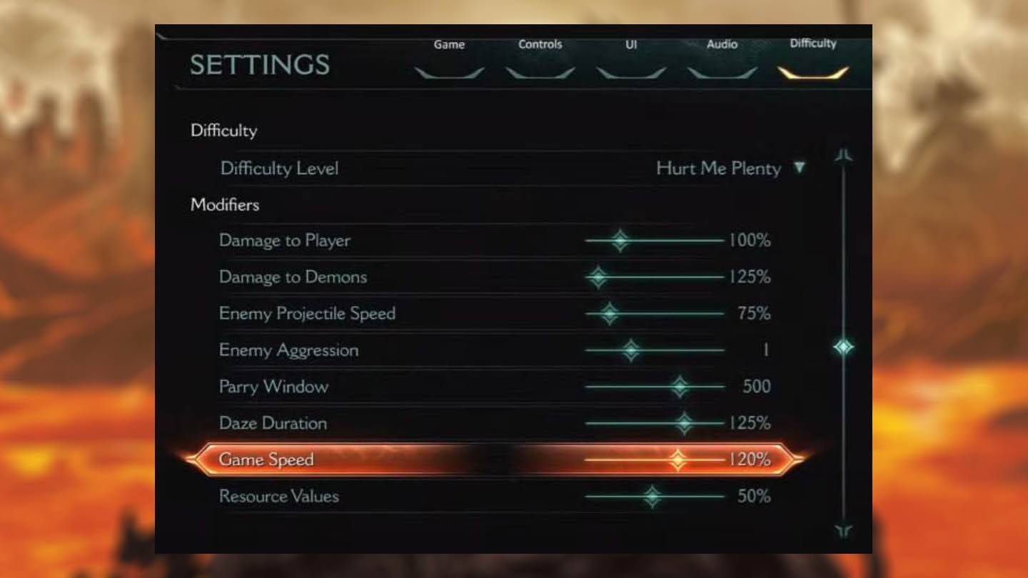 Doom Dark Ages settings