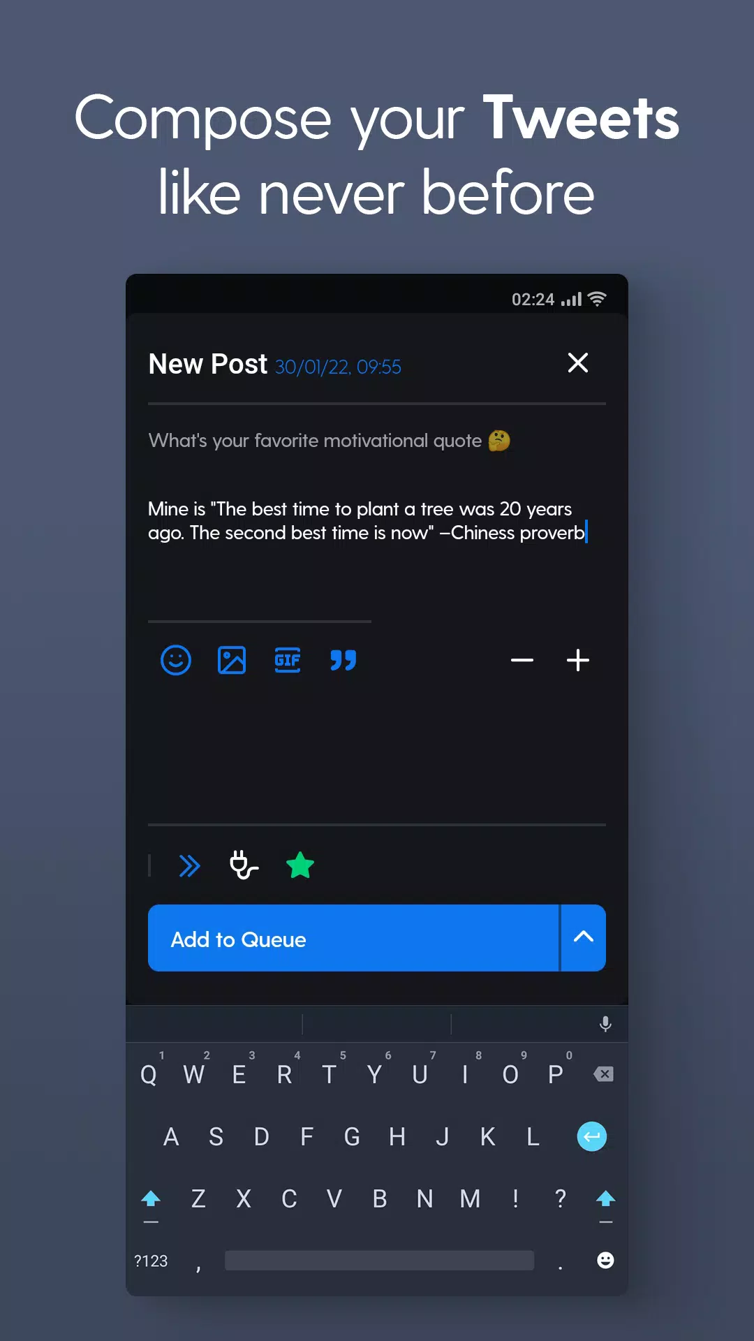 Hypefury - Companion app ကိုဖန်သားပြင်0