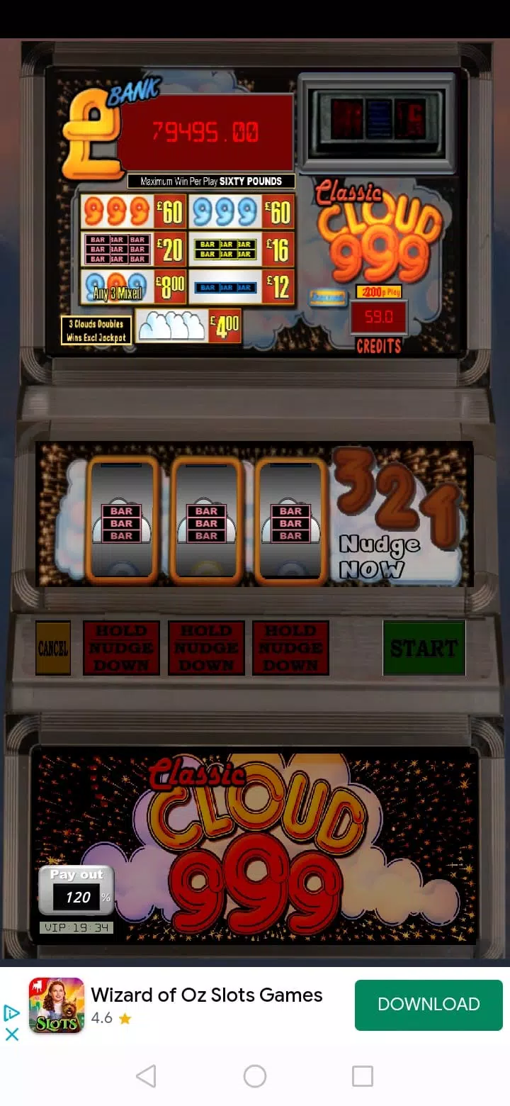 Cloud 999 UK Multi Stake Slot screenshot 1