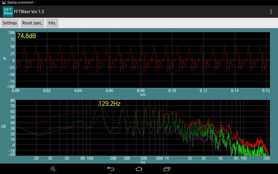 Sound monitor FFTWaveスクリーンショット1