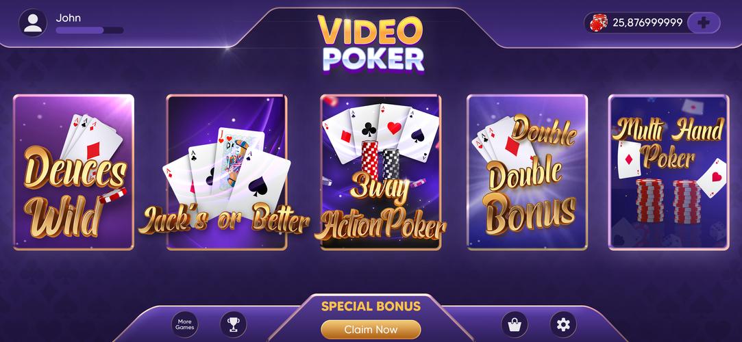 Screenshot Video Poker Plus 3