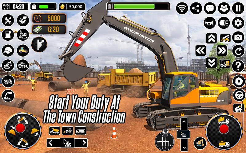 City Heavy Excavator Crane 3D屏幕截圖3