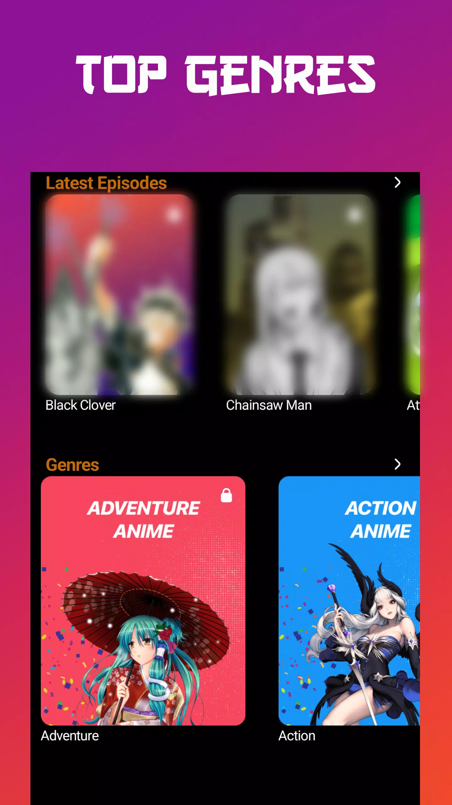 Anime tv - Anime Watching App屏幕截圖2