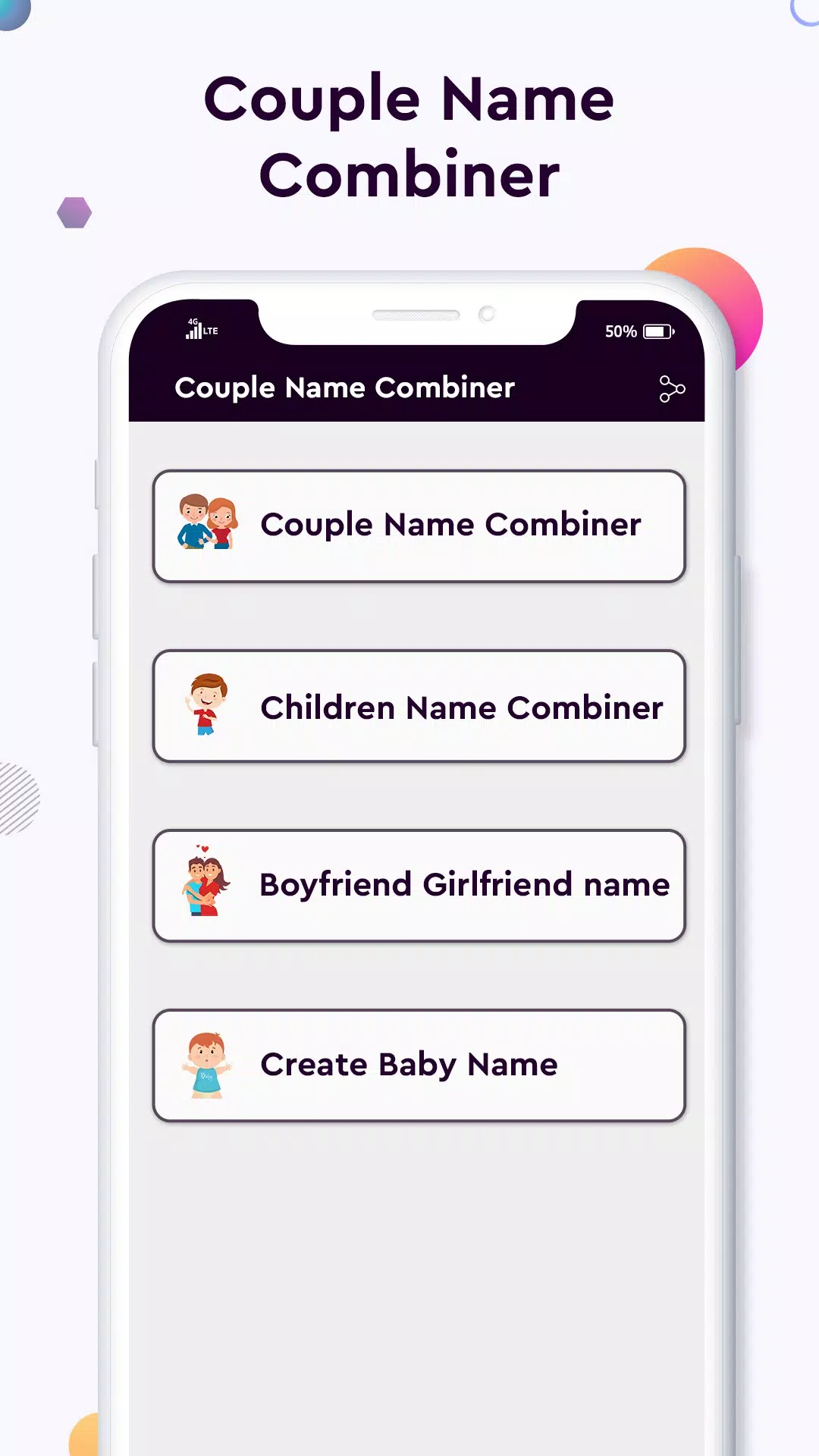 Baby name Couple Name Combiner屏幕截圖1