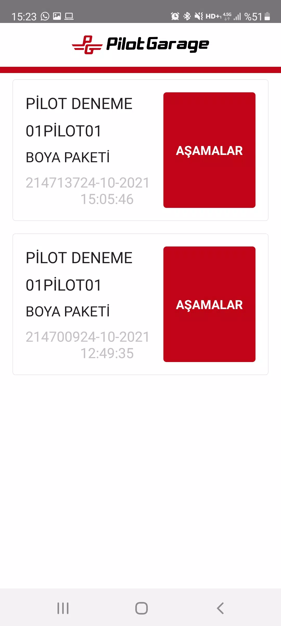 Screenshot Pilotgarage Usta Uygulaması 1