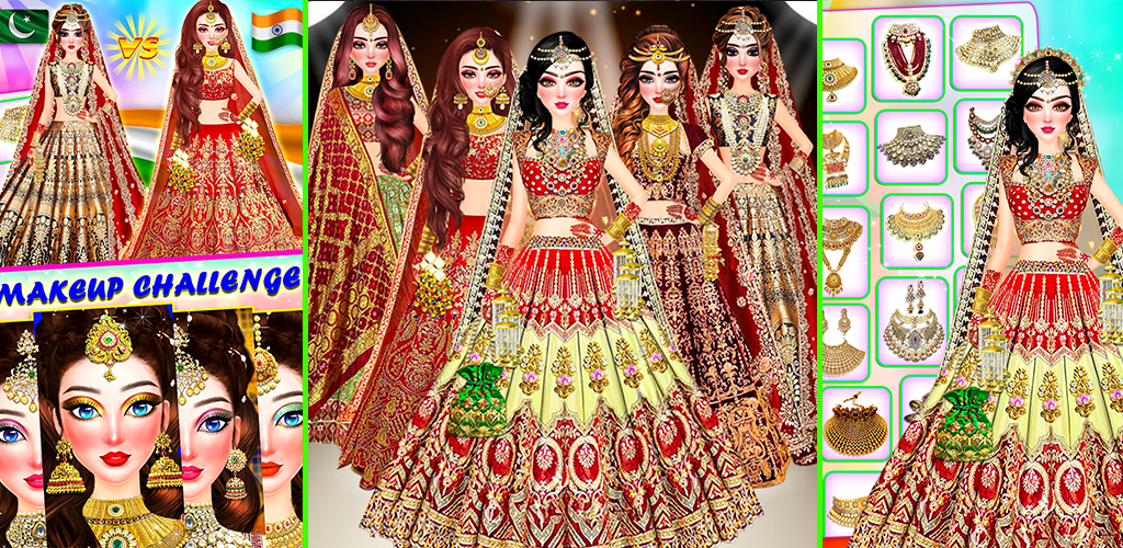 Indian Bride Dress Up Girl captura de pantalla 0