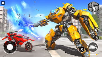 Real Robot Bike Transform Game screenshot 0