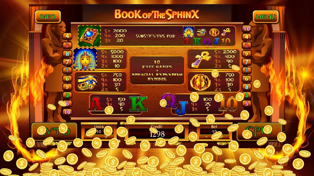 Book Of Sphinx Slot Скриншот 2