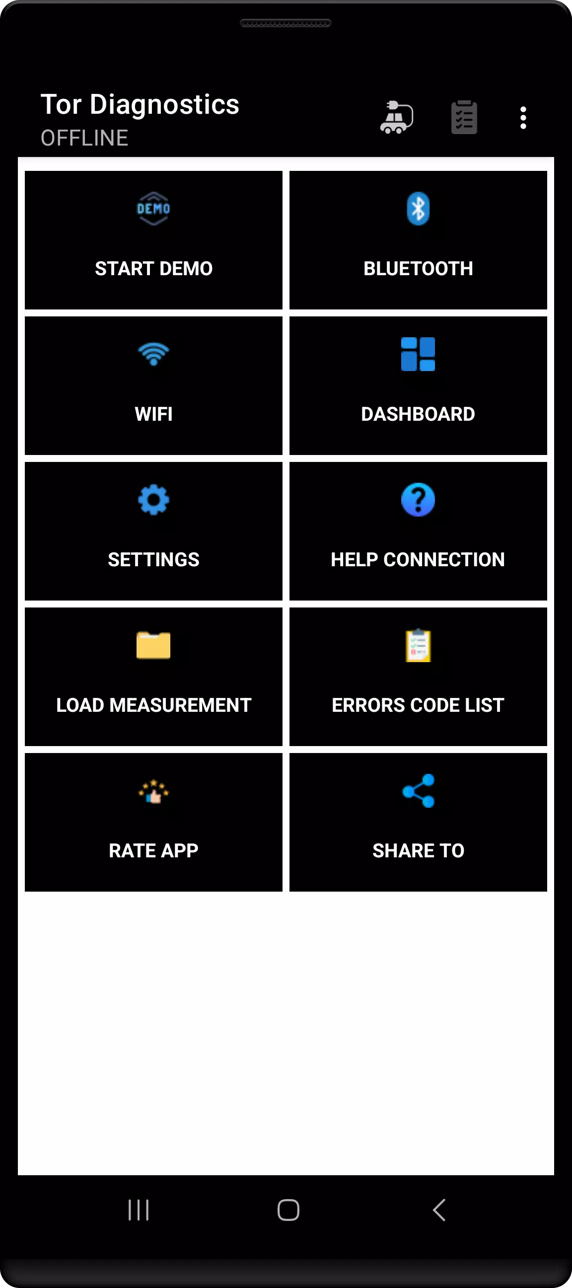 ภาพหน้าจอ Tor OBD2 Diagnostics 0