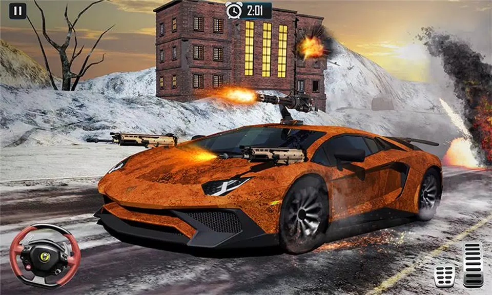 Mad Car War Death Racing Games Screenshot 2