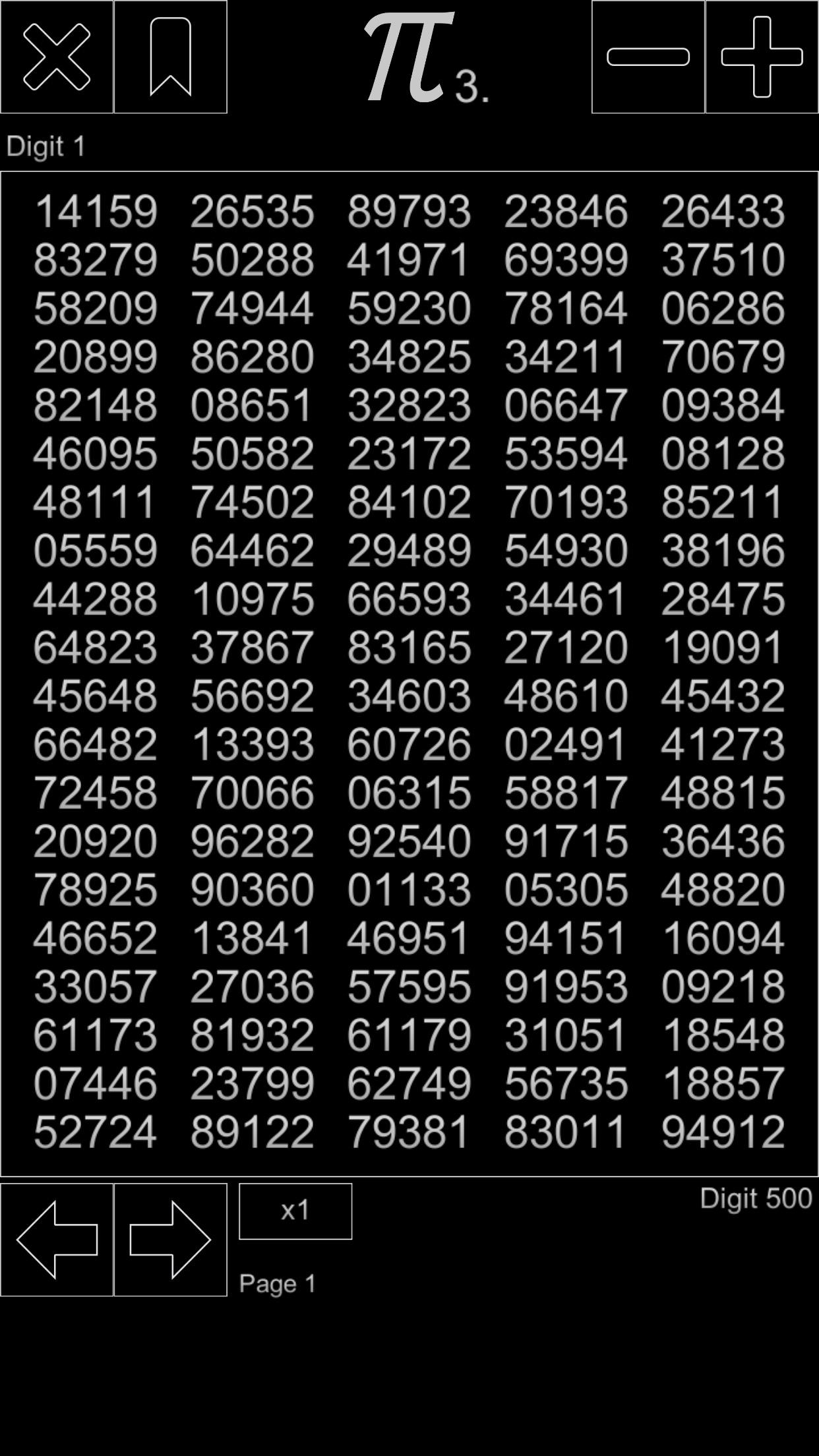 Schermata Memorize Pi Digits - 3.14π 1