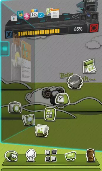 Next Launcher Theme P.Sheep ကိုဖန်သားပြင်0