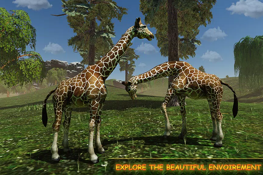 Giraffe Family Life Jungle Sim屏幕截圖1