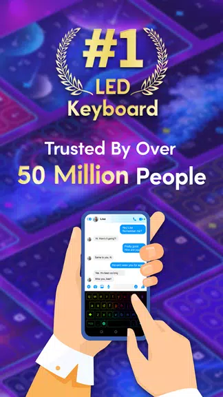 Neon LED Keyboard: RGB & Emoji Screenshot 0