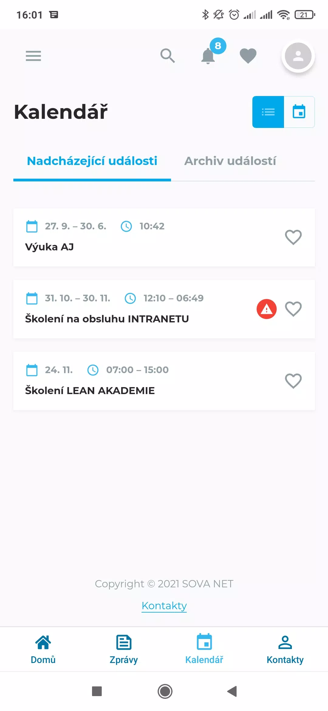 Retex INTRANET экрана 2