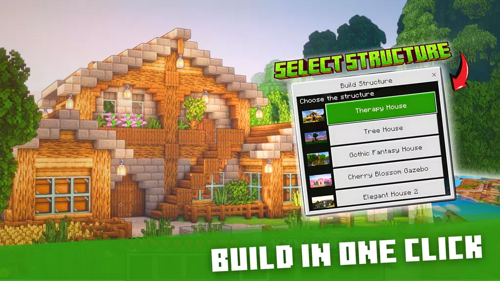 House Builder for Minecraft PE ကိုဖန်သားပြင်0