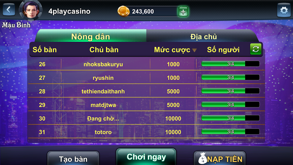 4Play - Mau Binh Online ảnh chụp màn hình 1