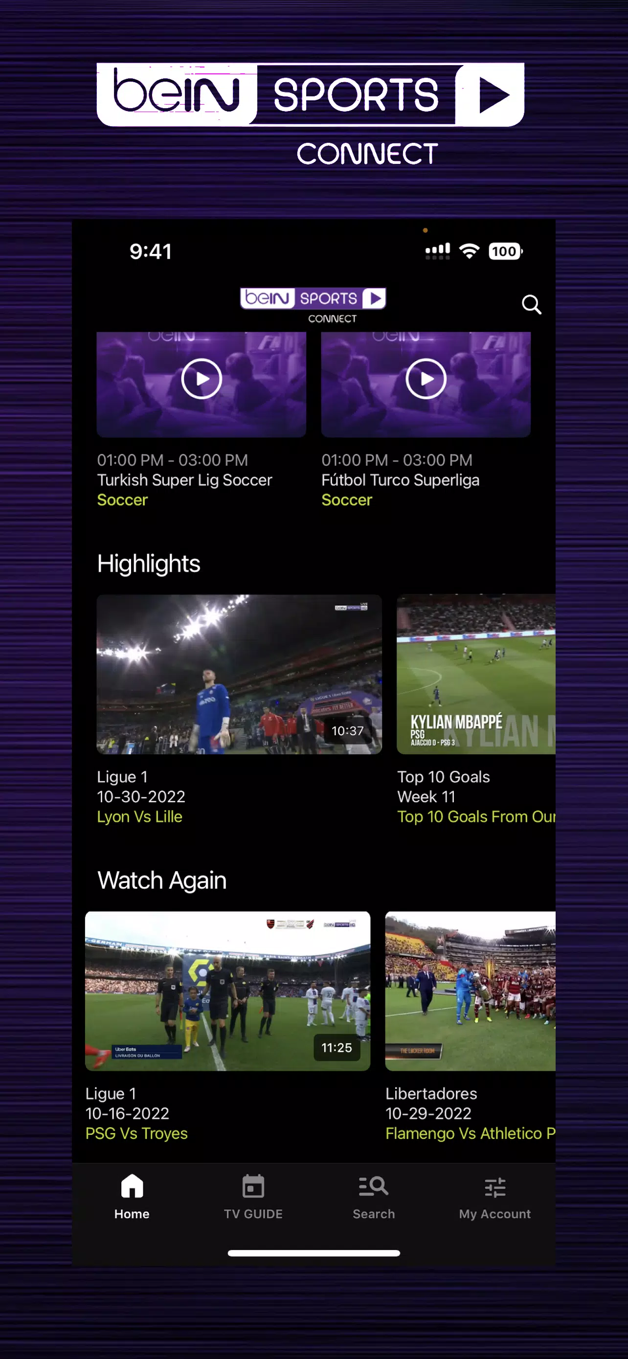 beIN SPORTS CONNECT屏幕截圖1