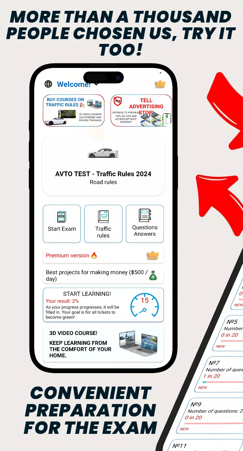 AVTO TEST - Traffic Rules 2025 capture d’écran 0