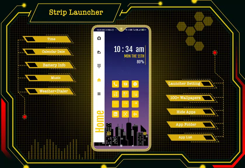 Strip Launcher - App lock屏幕截圖1