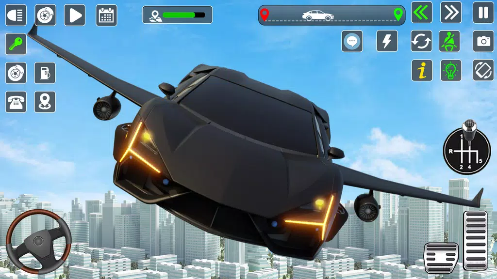 Flying Car Games Car Flight 3D স্ক্রিনশট 1