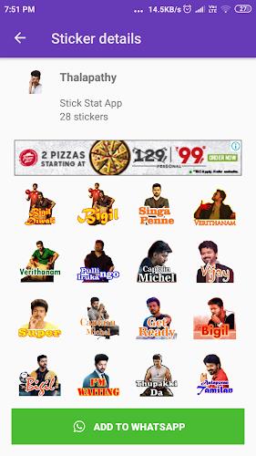 Tamil Stickers: WAStickerApps ảnh chụp màn hình 0