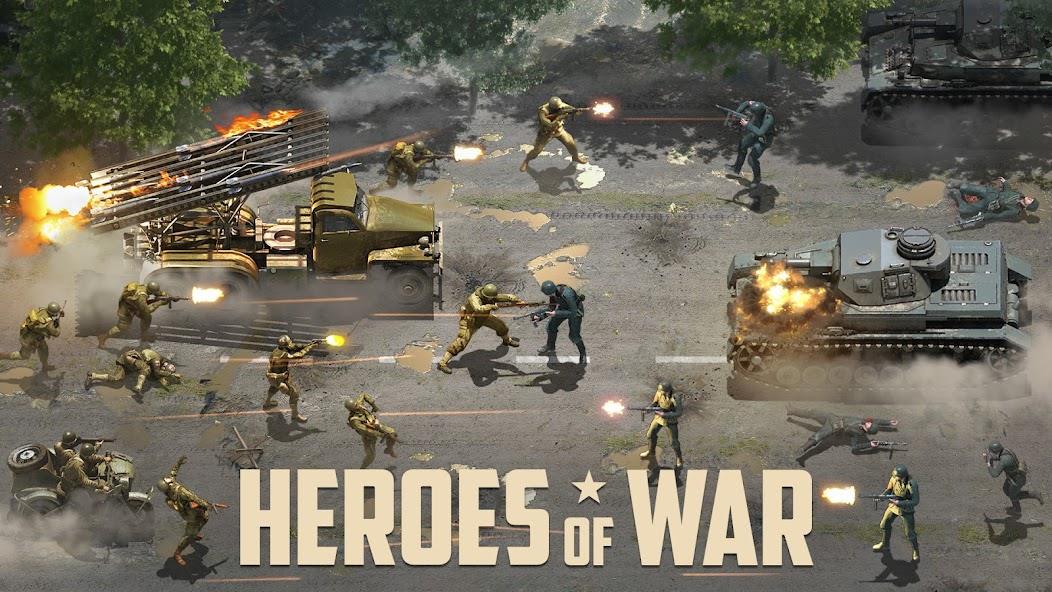 Heroes of War: Idle army game Mod应用截图第0张