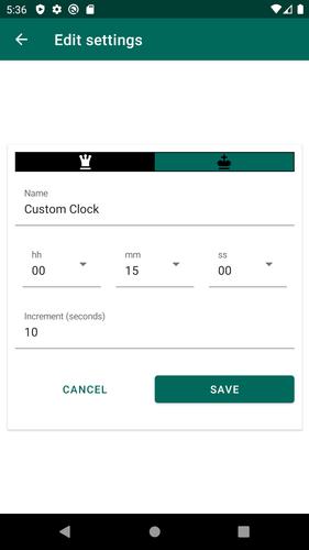 Screenshot Chess Clock 2