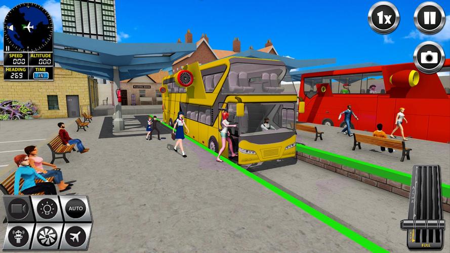 Летающий Автобус Сим Игры 3D экрана 0