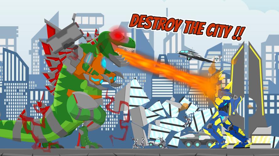 Screenshot Cyborg Titan Rex: City Rampage 1