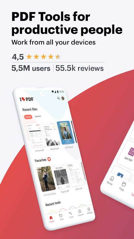 iLovePDF: PDF Editor & Scanner Mod ảnh chụp màn hình 0
