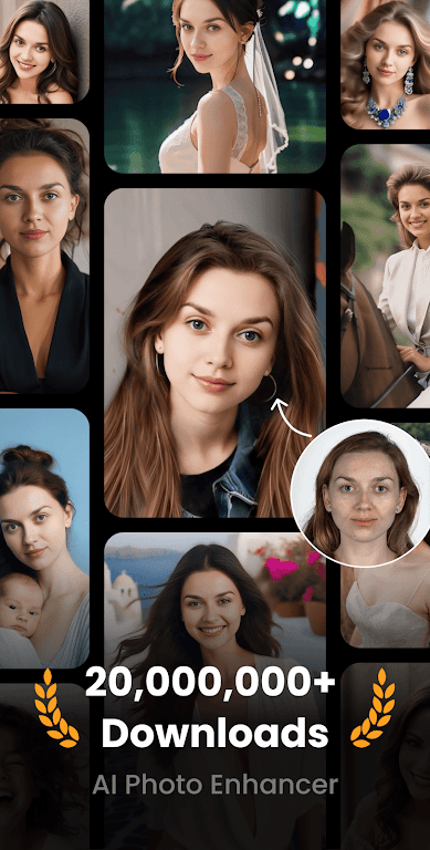 ภาพหน้าจอ UpFoto – AI Photo Enhancer Mod 0