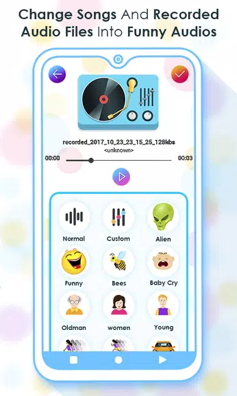 Voice Changer - Funny Recorder capture d’écran 3