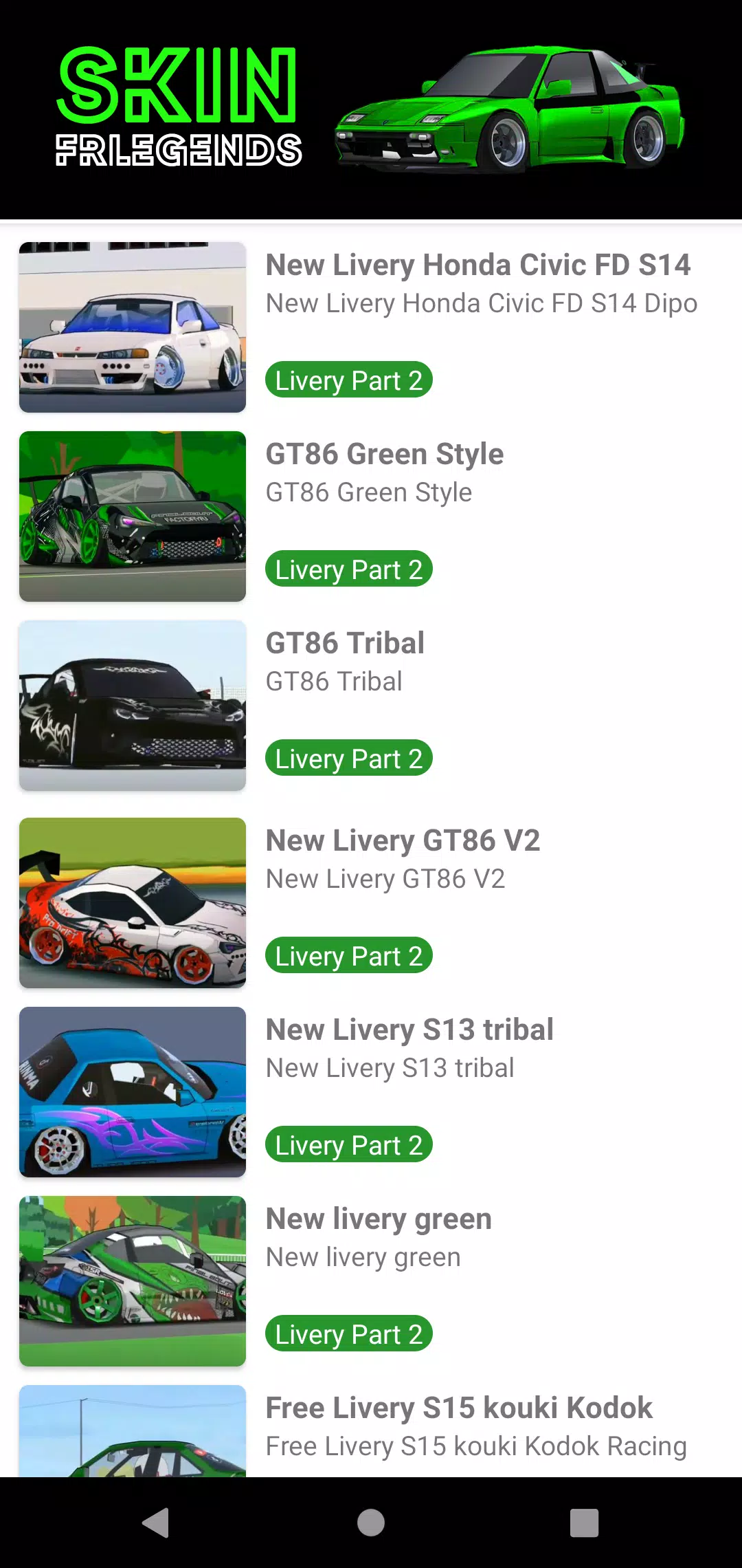 Skin FRLegends Livery Mod ကိုဖန်သားပြင်3