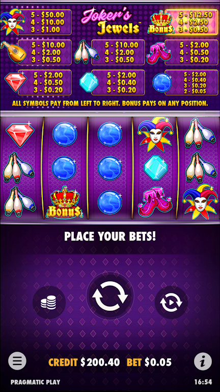 Screenshot Joker’s Jewels Slot Casino Win 3
