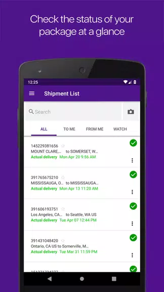 FedEx Mobile captura de pantalla 1