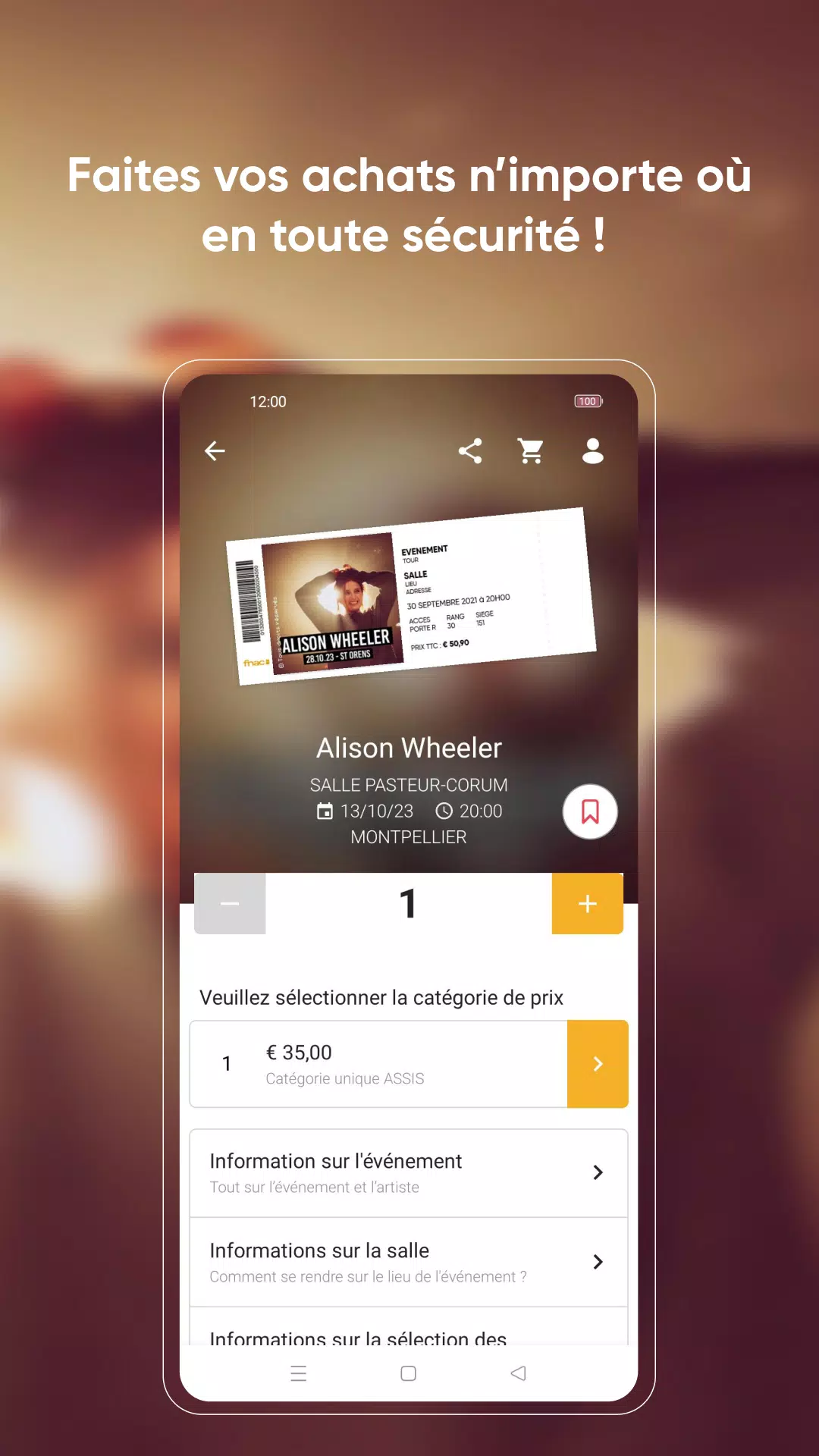 Fnac Spectacles screenshot 2