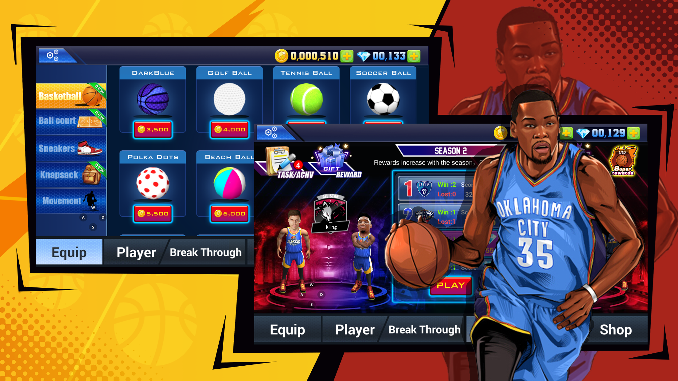 2 VS 2 Basketball Sports captura de pantalla 1