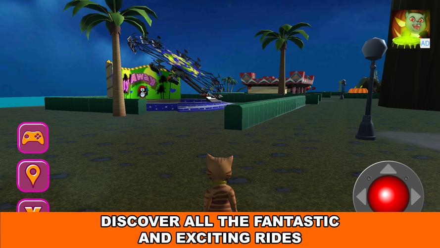 Halloween Cat Theme Park 3D स्क्रीनशॉट 2