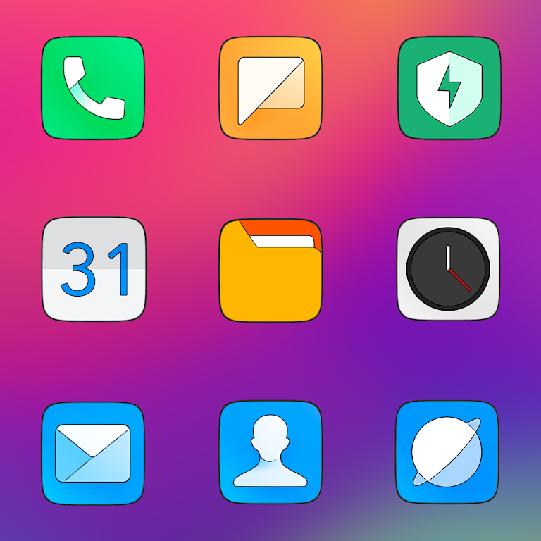 MIUl Carbon Icon Pack Modスクリーンショット1