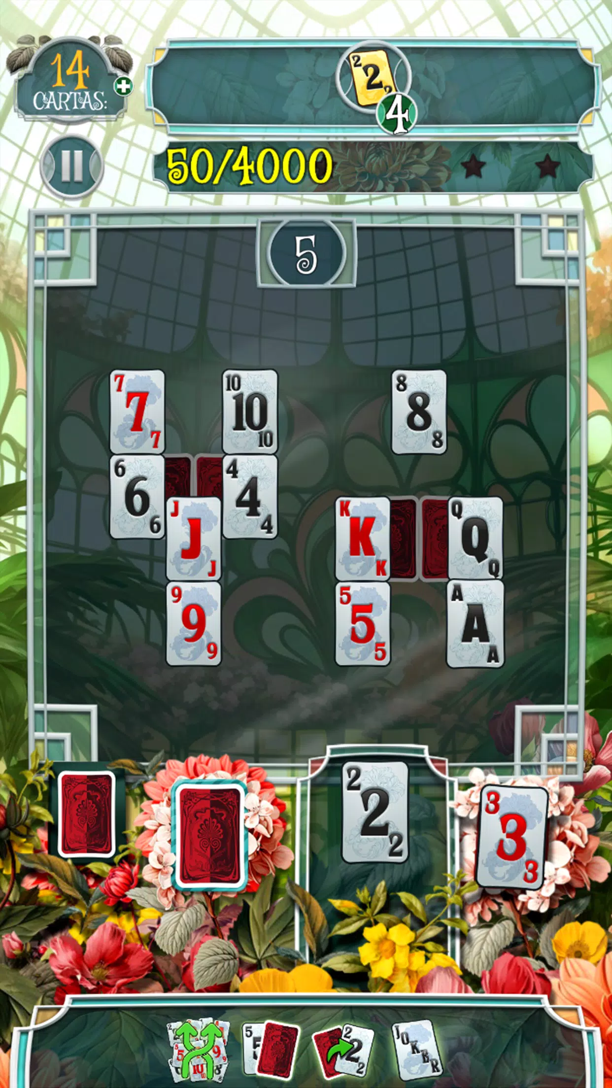 Greenhouse Solitaire TriPeaks Ảnh chụp màn hình 2