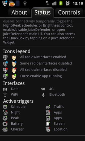 ภาพหน้าจอ JuiceDefender 0