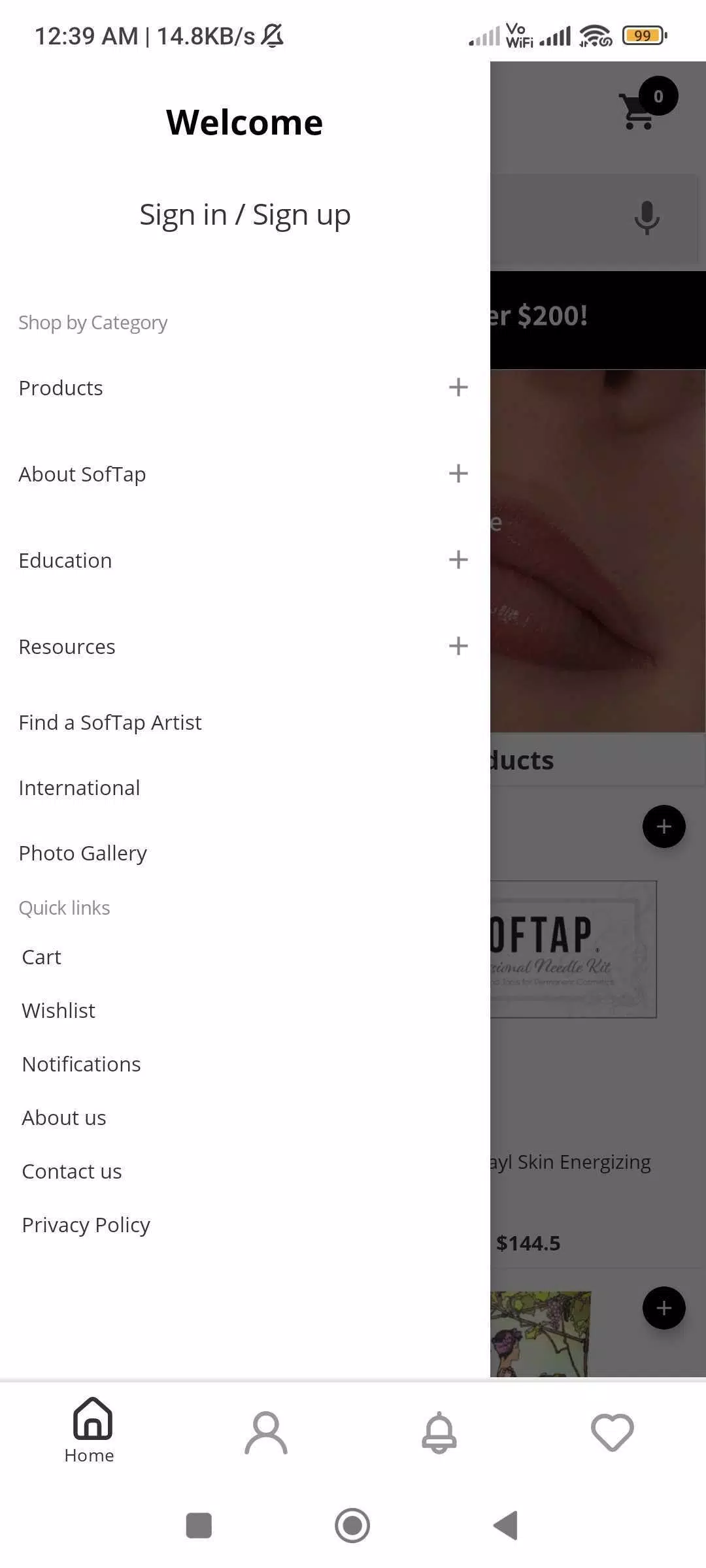 Screenshot SofTap 1