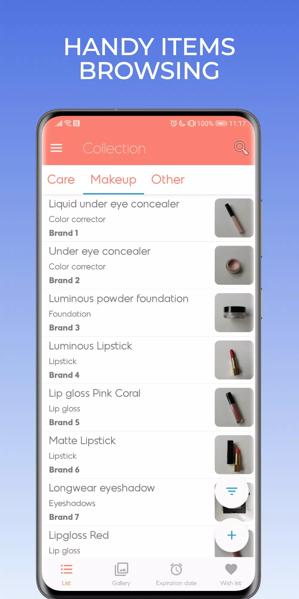 Screenshot Beautistics: Makeup Organizer 0