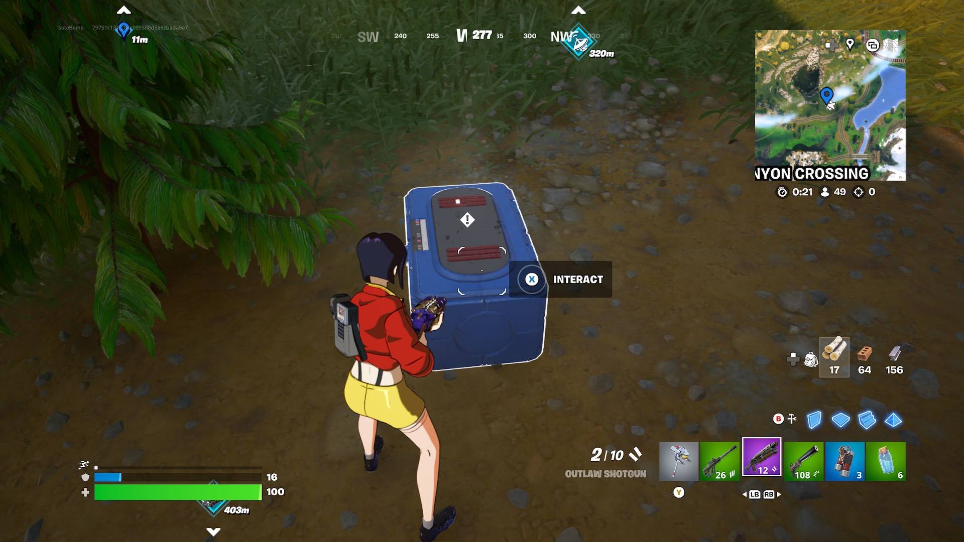 Melengkapkan ransel sensor untuk mengimbas tenaga di Fortnite Bab 6