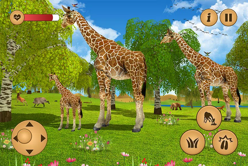 Giraffe Family Life Jungle Sim屏幕截圖3