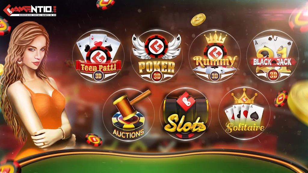 Gamentio 3D: Poker Teenpatti R屏幕截圖0
