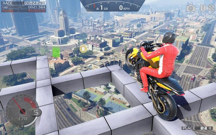 Crazy Stunt Rider GT Bike Game capture d’écran 2