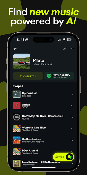 Swipefy for Spotify स्क्रीनशॉट 0